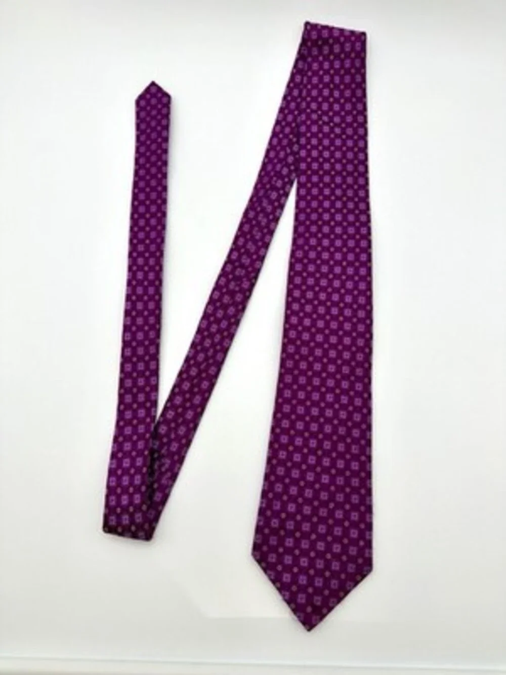 SEAN JOHN Handmade 100% Silk Tie Men's Purple 3.25” Wide Neck Tie